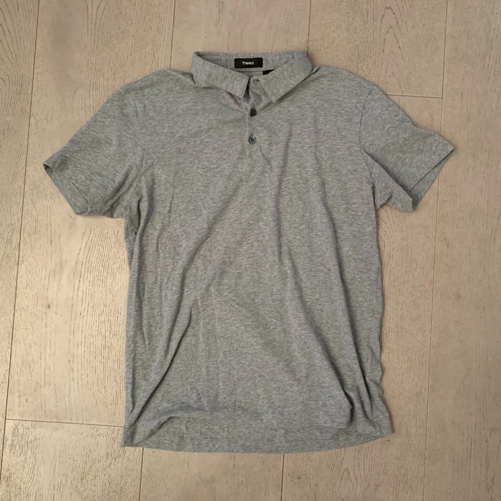 Theory Gray Polo Shirt